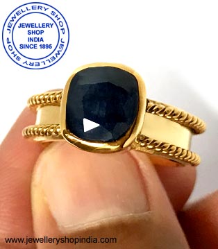 Blue Sapphire Ring Desing in PanchDhatu