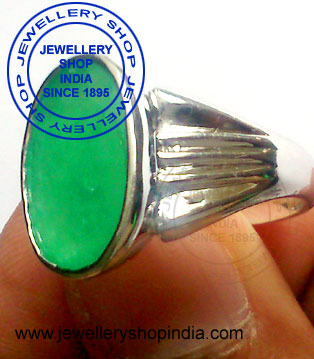 Emerald Gemstone Ring Designs in Silver for Men