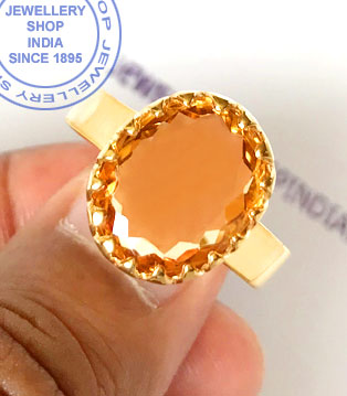 Jewellery Design Topaz Stone Ring in Gold