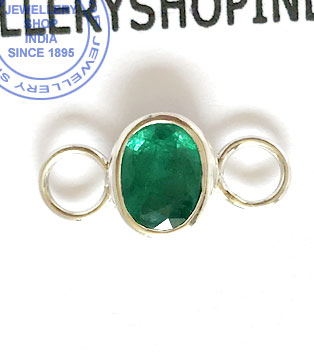 Jewellery Design Emerald Gemstone Bracelet in Silver