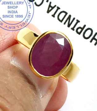 Jewellery Design Ruby Gemstone Ring in Gold