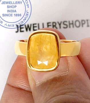 Jewellery Design Yellow Sapphire Gemstone Ring