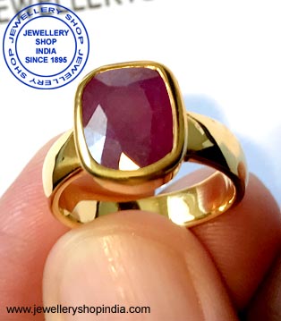 Ruby Stone in Gold Ring Design