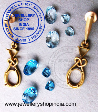Gold Earring Designs in Natural Gemstone