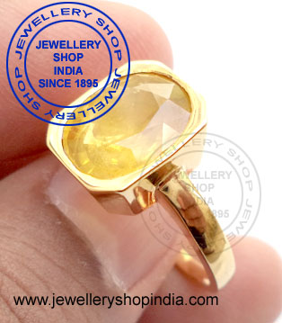 Yellow Sapphire Gemstone Ring for Men