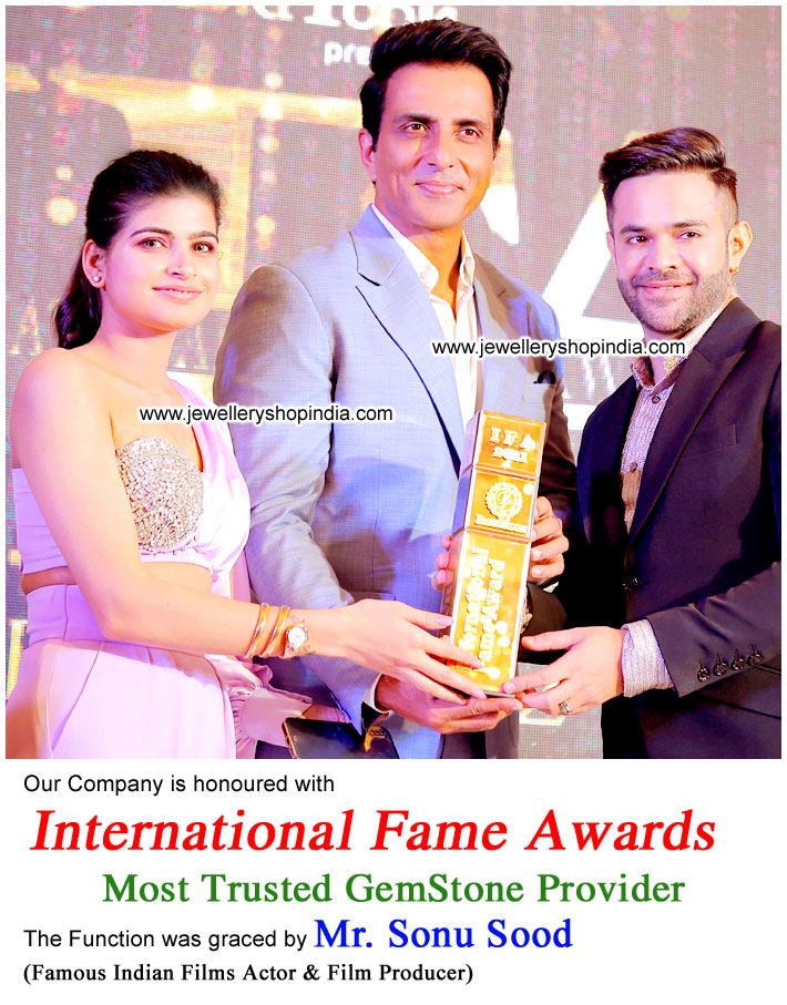 Award Sonu Sood for Most Trusted Gemstone Provider