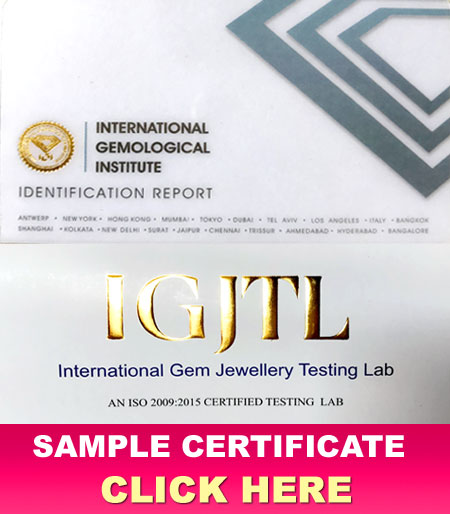 Gemstone Sample Certificate